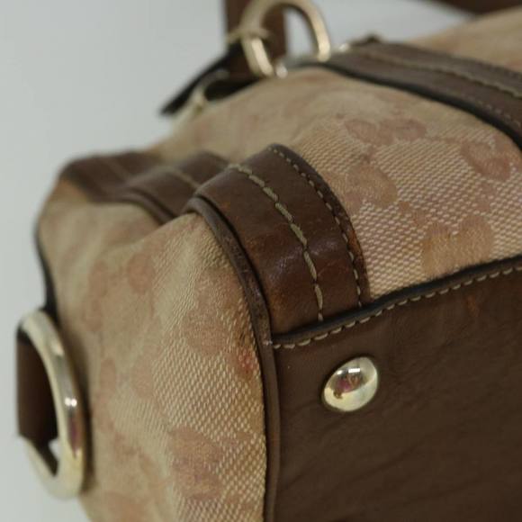 GUCCI GG Crystal Canvas Hand Bag Coated Canvas Brown 181487 Auth 60263 - Picture 14 of 16